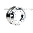 Jantă 11.75 x 22.5, ALV, Aluminiu, Argint<br>10/281/335, M20/M22, O32mm, MZ, ET +120, HMA 148<br>5000 kg - 130 km/h, incl. supapă, Poloneză