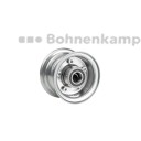 Jantă 2.10 - 4, O?el<br>Asambl. furca, Rulment cu bile, 25x75/75<br>400 kg - 16 km/h, Argint RAL9006
